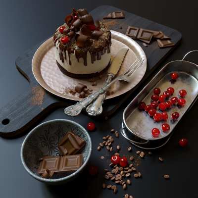 甜点3D模型下载